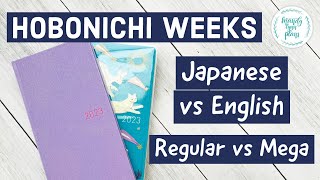 All About the Hobonichi Weeks - Comparison | Regular vs Mega | Japanese v English | Mandy Lynn Plans