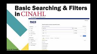 Basic Searching & Filters in CINAHL