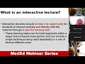 meded webinar preparation and delivery of interactive lectures