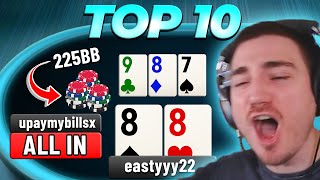 Flop a Set = Everyone Goes INSANE?! | Top 10 Poker Hands Ep. 102