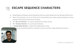 3. Print, escape and comments
