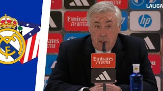 ENFADO de ANCELOTTI en rueda de prensa tras el POLÉMICO EMPATE en REAL MADRID vs ATLÉTICO | LALIGA