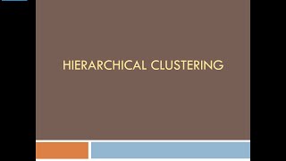 Hierarchical Clustering