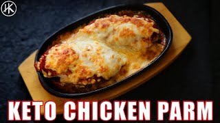 KETO CHICKEN PARM (Chicken Parmigiana) - ONLY 3 INGREDIENTS!!!!