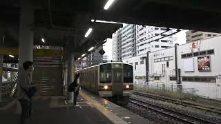 東海道線２１１系＋３１３系　普通列車浜松行き　藤枝駅到着シーン