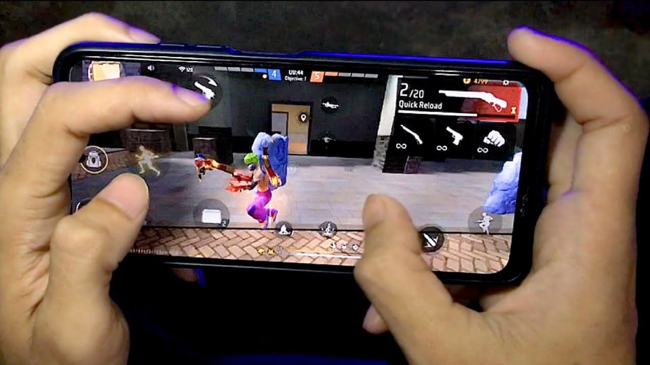 Free Fire Handcam Gameplay Mobile 3 Fingers Youtube