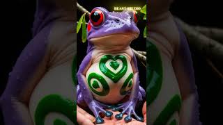 Strange Frog with Heart Patterns on Purple Skin! 🐸💜 | Unbelievable Creature #Shorts