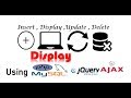 Get data from database using AJAX, jQuery, PHP, MySQL
