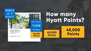 World of Hyatt Award Night Points Pricing Explained