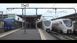 【新型特急３本並列！！】『丹後の海』(KTR8000)＆２８９系×２⇒福知山駅⇒1080pHD(24M FX)