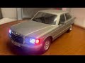 Custom Diecast Mercedes W126 S-Class Limousine Car Modified Bright WORKING LED Lights 1/18 Car