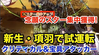 【FGO】クリ殴り安定化！新生・項羽で試運転：クリティカル\u0026宝具アタッカー運用(編成2パターン)【Fate/Grand Order】