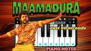 Maamadura | Jigarthanda DoubleX | Piano Notes | Santhosh Narayanan