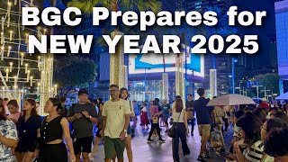 BGC Prepares for New Year 2025 | Evening Walk Tour of Metro Manila’s Best Spot | Philippines