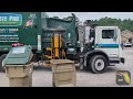 waste pro mack mru new way sidewinder side loader