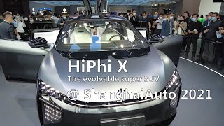 Tesla Killer? HiPhi X (高合)  Chinese hyper-futuristic SUV with folding door design AutoShanghai 2021