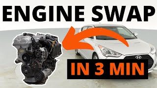 Car Engine Replacement - Time Lapse (a day in the life of a mechanic)