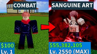 Starting Over as Yuji Itadori and Obtaining All Fighting Style Noob to Pro in Blox Fruits Roblox