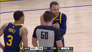 STEPH EJECTED THROWING MOUTH PEICE AT JORDAN POOLE! THEN HE HITS GAME WINNER!.......