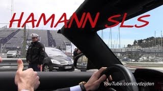 Crazy ride Hamann Mercedes SLS AMG! Thanks to the COPS!