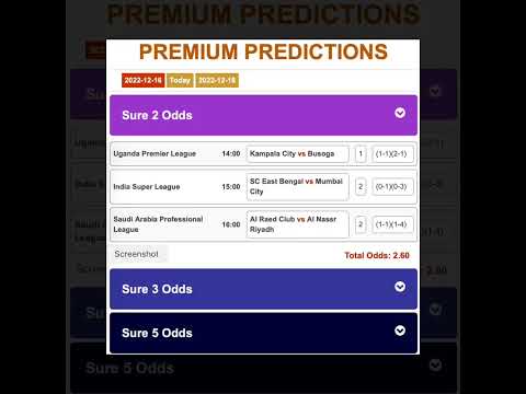 SURE 2 ODDS, SURE 3 ODDS AND SURE 5 ODDS WIN - YouTube