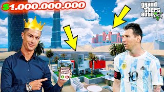 MESSİ RONALDO'NUN DUBAİ'DEKİ YENİ EVİNİ GEZİYOR!(AŞIRI KISKANDI!) - GTA 5