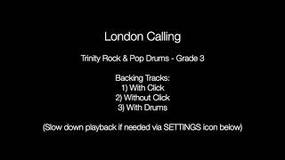 London Calling by The Clash - Backing Track for Drums (Trinity Rock \u0026 Pop - Grade 3)