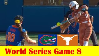 #4 Florida vs #1 Texas Softball Highlights, 2024 NCAA World Series Game 8