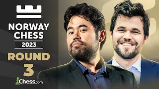 All Eyes on Magnus vs Hikaru as Fabiano Looks to Move Ahead of the Pack! | Norway Chess 2023 Round 3