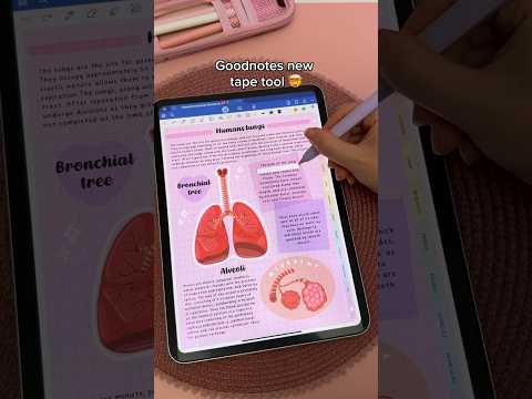 Goodnotes 6 new tape feature for taking notes on the iPad | apple pencil | digital notes