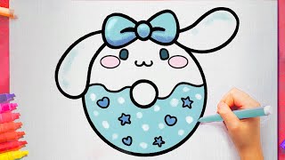 How to Draw Cinamoroll Donut Easy step by step Sanrio - Hello Kitty and Her Friends