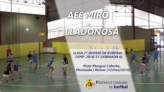 Miró - Lladonosa (J6 2ªDiv) Lliga Nac. 2ª Div. de Korfbal 2016-17