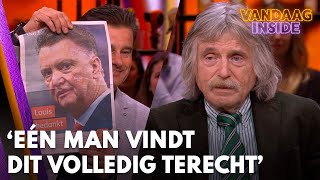 Johan ziet levensgrote foto Van Gaal in krant: 'Eén man in Nederland vindt dit volledig terecht'