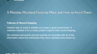 5 Mistakes Maryland Notaries Make and How to Avoid Them