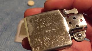 Zippo 90's Niagara Falls and polishing an old blackened insert.