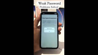 Weak password ? How to fix weak password problem | password #viral  #appleid #iphone #shorts