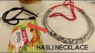 Ultimate Diy Hasli necklace using waste cable wire and Fevicryl Mould it|| periwinkle TV