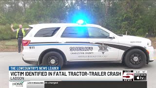 VIDEO: Coroner IDs driver killed in Ladson crash with tractor-trailer