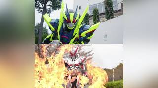 【同時変身音 再編集】仮面ライダーゼロワン\u0026セイバー シャイニングアサルトホッパー ドラゴニックナイト