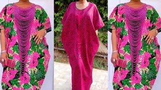 Easiest method of  making a beaded bubu kaftan || beaded cowl bubu kaftan tutorial (Easy DIY)