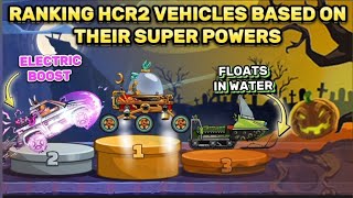 TOP 10 HCR2 VEHICLES WITH BEST SUPER POWERS - HILL CLIMB RACING 2 #hillclimbracing2 #hcr2