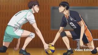 Haikyuu!! Oikawa and Kageyama fight over a volleyball...