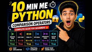 👉 Python Comparison Operators in 10 Minutes 😱 | Complete Beginner Guide 🔥