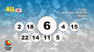 Wisconsin Lottery Midday Draw 11/14/2025