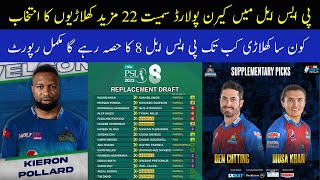 PSL 2023 Replacement Draft Players Picked | PSL 8 All Players Availability