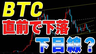 【仮想通貨ビットコイン】直前の下落で上値が重いのが露呈。23:00パウエル議長の発言を待て