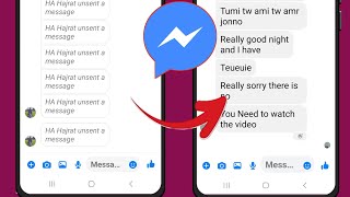 How To See Unsent Messages On Messenger 2025 | See Removed Messages on Messenger