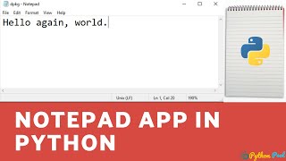 Build Notepad Application in Python Using Tkinter
