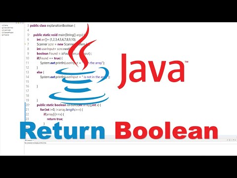 Return A Boolean In Java / How To Tutorial - YouTube