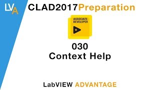 LabVIEW CLAD 030 Context Help